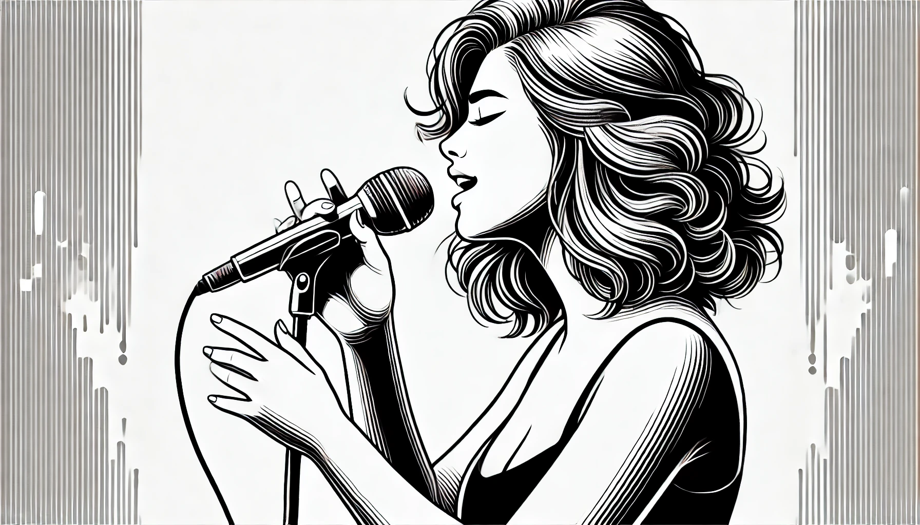 A black and white line drawing of a woman with short hair adjusting her sunglasses, inspired by Taylor Swift. The minimal design emphasizes her stylish appearance. Ideal for Taylor Swift coloring pages.